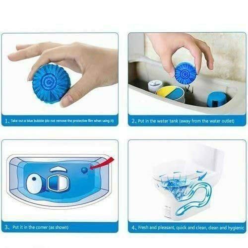 Automatic Toilet Cleaning & Deodorizer Tablet – Powerful Flush Cleaner for Bathroom Hygiene